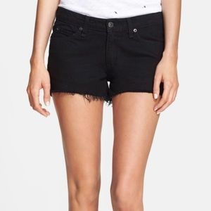 Rag & Bone Edgy Black Denim Jean Shorts